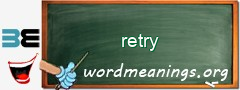 WordMeaning blackboard for retry